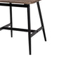 Baxton Studio Cardinal Industrial Dark Brown Wood and Metal Dining Set | Dining Sets | Modishstore - 9