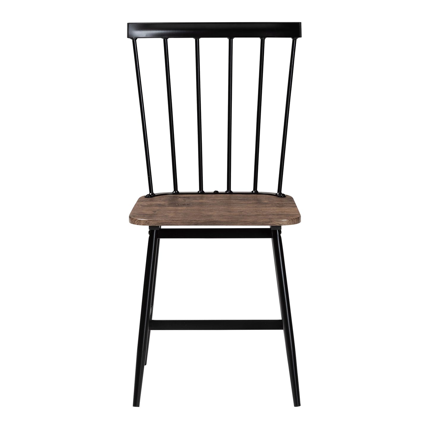 Baxton Studio Cardinal Industrial Dark Brown Wood and Metal Dining Chair | Dining Chairs | Modishstore - 7