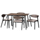 Baxton Studio Revelin Industrial Beige Fabric and Metal Dining Set | Dining Sets | Modishstore - 4