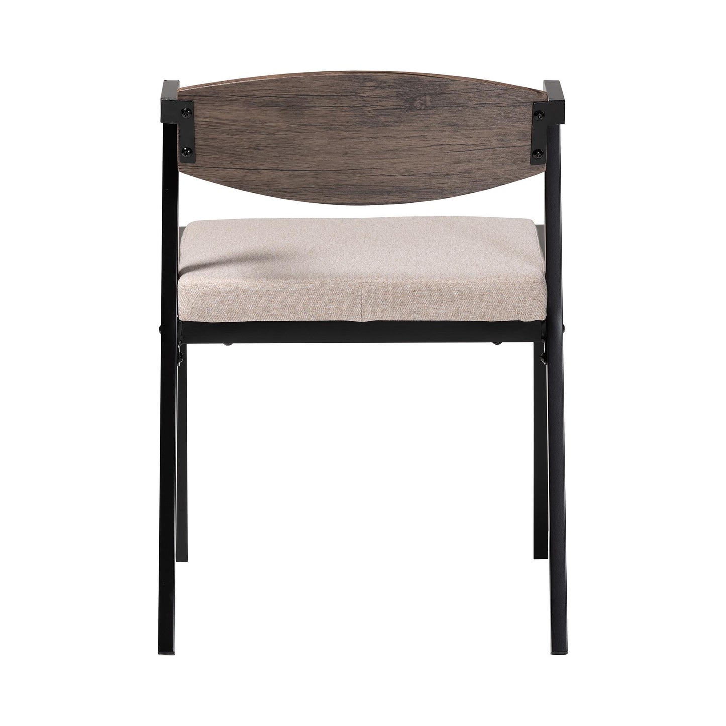 Baxton Studio Revelin Industrial Beige Fabric and Metal Dining Chair | Dining Chairs | Modishstore - 9