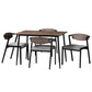 Baxton Studio Revelin Industrial Grey Fabric and Metal Dining Set | Dining Sets | Modishstore - 4