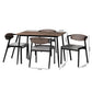 Baxton Studio Revelin Industrial Grey Fabric and Metal Dining Set | Dining Sets | Modishstore - 3