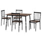 Baxton Studio Nevan Modern Industrial Brown Wood and Metal 5-Piece Dining Set | Dining Sets | Modishstore - 4