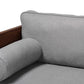 Baxton Studio Uriel Mid-Century Modern Grey Boucle Fabric Sofa | Sofas | Modishstore - 9