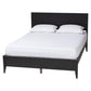 Baxton Studio Primrose Mid-Century Black Fluted Wood Queen Size Platform Bed | Beds | Modishstore - 5