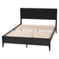 Baxton Studio Primrose Mid-Century Black Fluted Wood King Size Platform Bed | Beds | Modishstore - 7