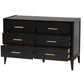 Baxton Studio Primrose Mid-Century Black Fluted Wood 6-Drawer Dresser | Dressers | Modishstore - 5