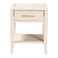 Baxton Studio Primrose Mid-Century Ivory Fluted Wood 1-Drawer Nightstand | Nightstands | Modishstore - 6