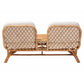 Baxton Studio bali & pari Pakis Bohemian Light Honey Rattan Tete-a-Tete Sofa | Sofas | Modishstore - 8