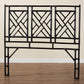 Baxton Studio bali & pari Karavo Bohemian Black Natural Rattan King Size Standalone Headboard | Headboards | Modishstore - 7