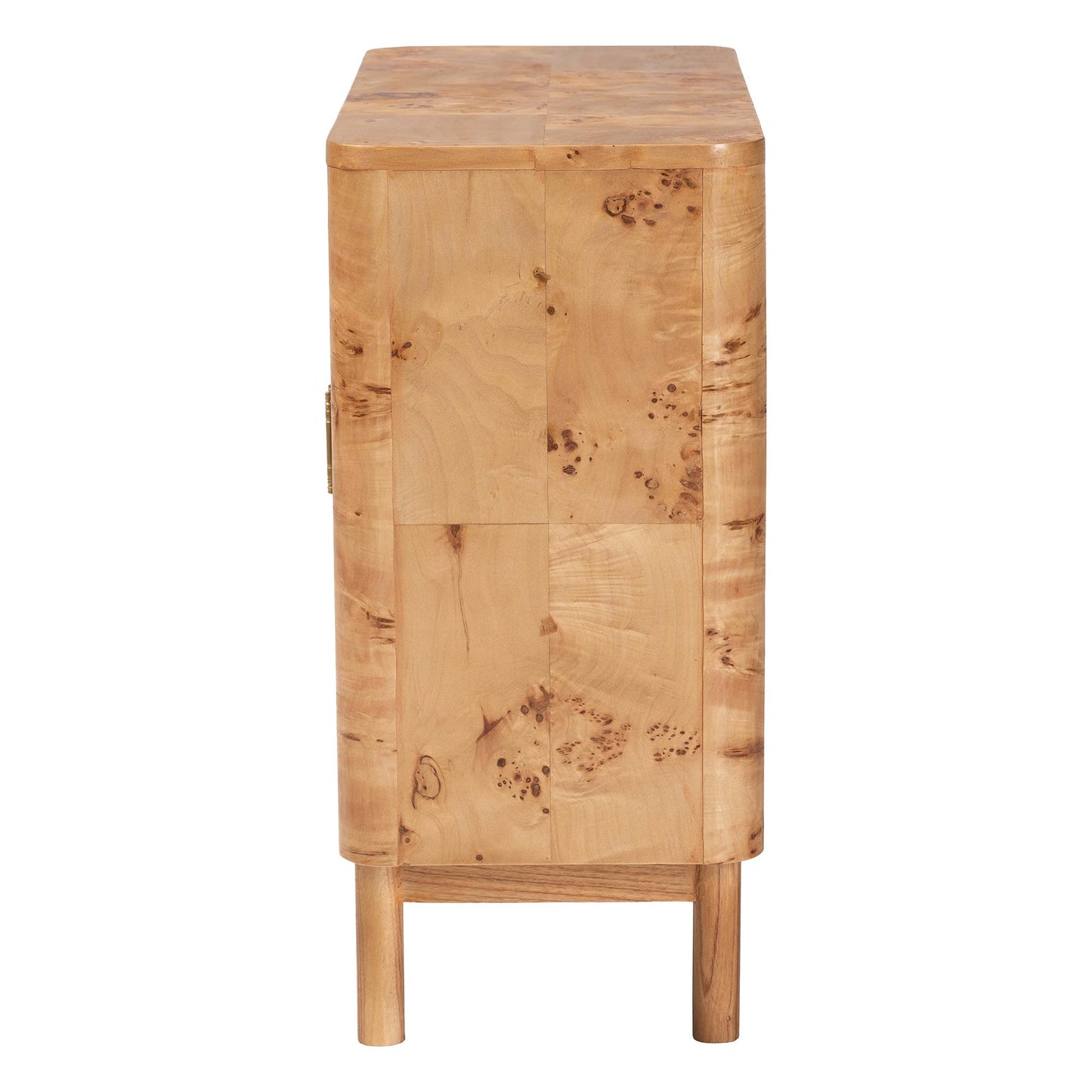 Baxton Studio bali & pari Latika Modern and Contemporary Natural Mappa Burl Wood Storage Cabinet | Cabinets | Modishstore - 7