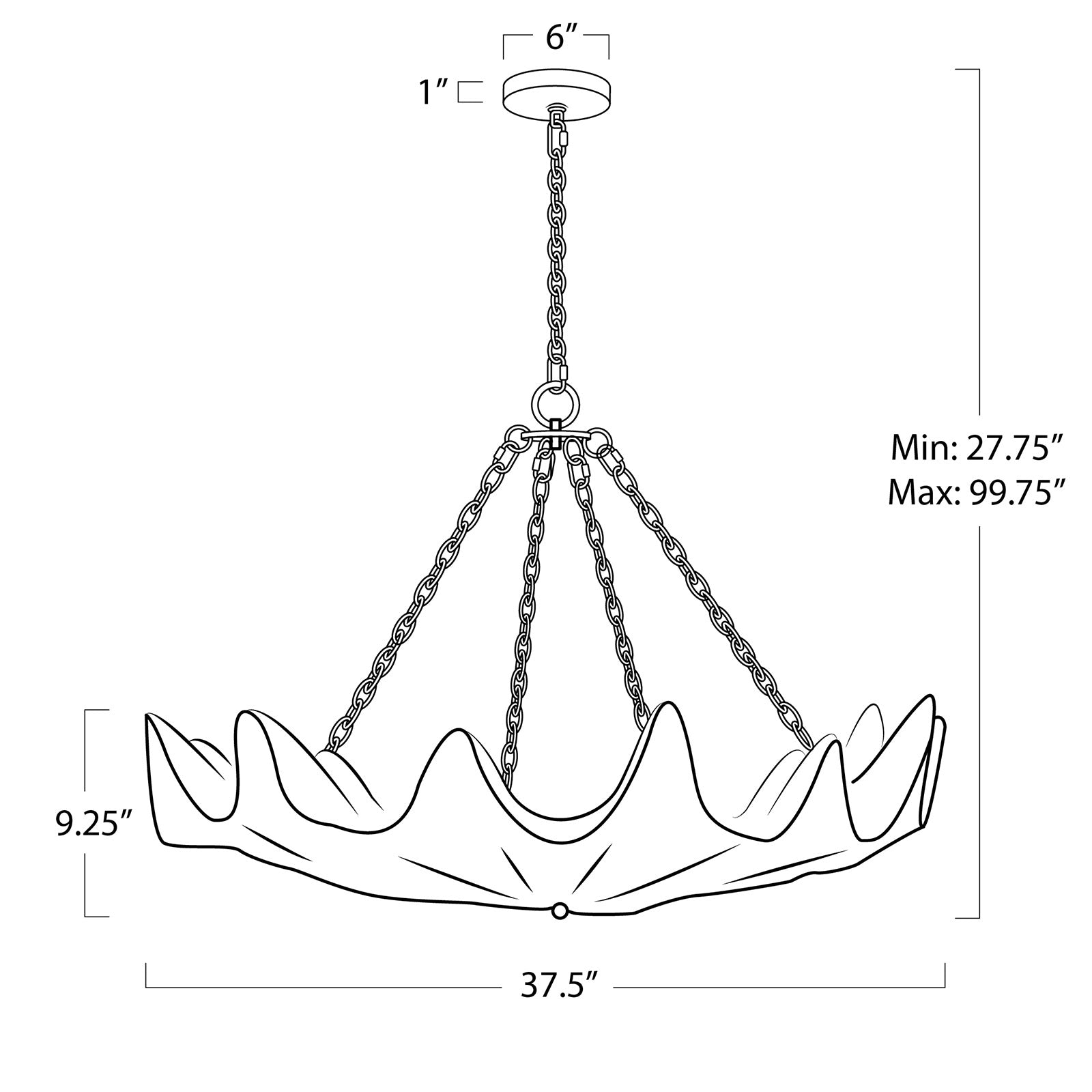 Clam Chandelier By Regina Andrew | Chandeliers | Modishstore - 2