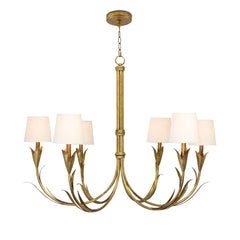 River Reed Chandelier Small (Antique Gold Leaf) By Regina Andrew