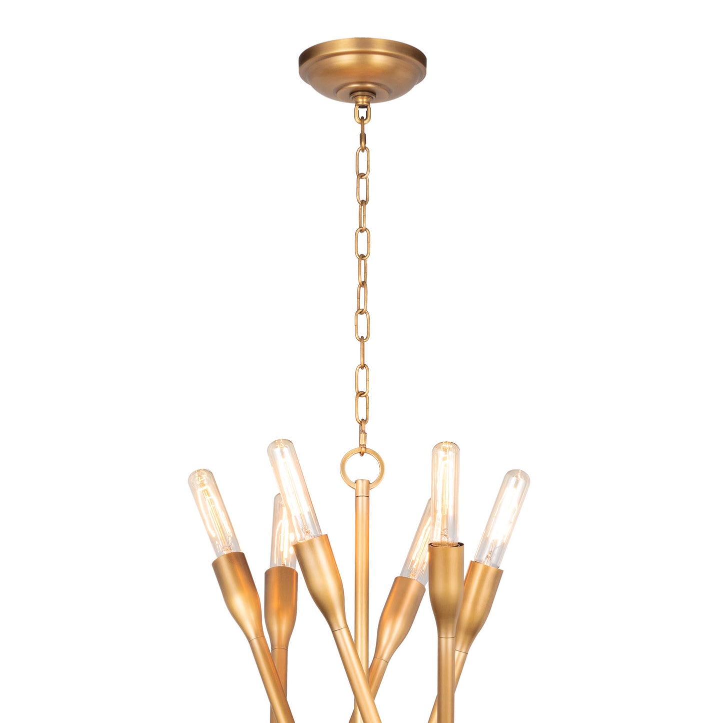 Cobra Chandelier Large (Natural Brass) By Regina Andrew | Chandeliers | Modishstore - 2