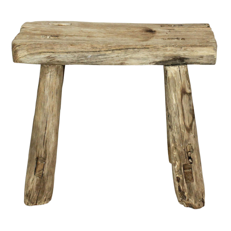 Hokkaido Foot Stool, Elm Wood Set Of 8 By HomArt | Stools | Modishstore - 1