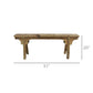 Hokkaido Long Bench, Elm Wood Set Of 4 By HomArt | Benches | Modishstore - 5