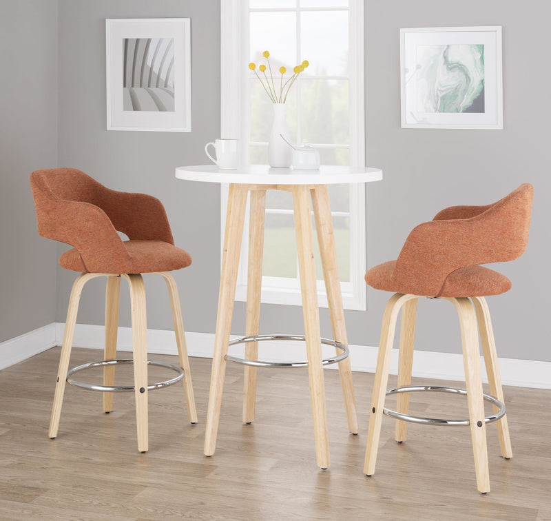 Margarite 26" Fixed-Height Counter Stool - Set of 2 By LumiSource - B26-MARG-GRTZR2 NAO2 | Counter Stools | Modishstore