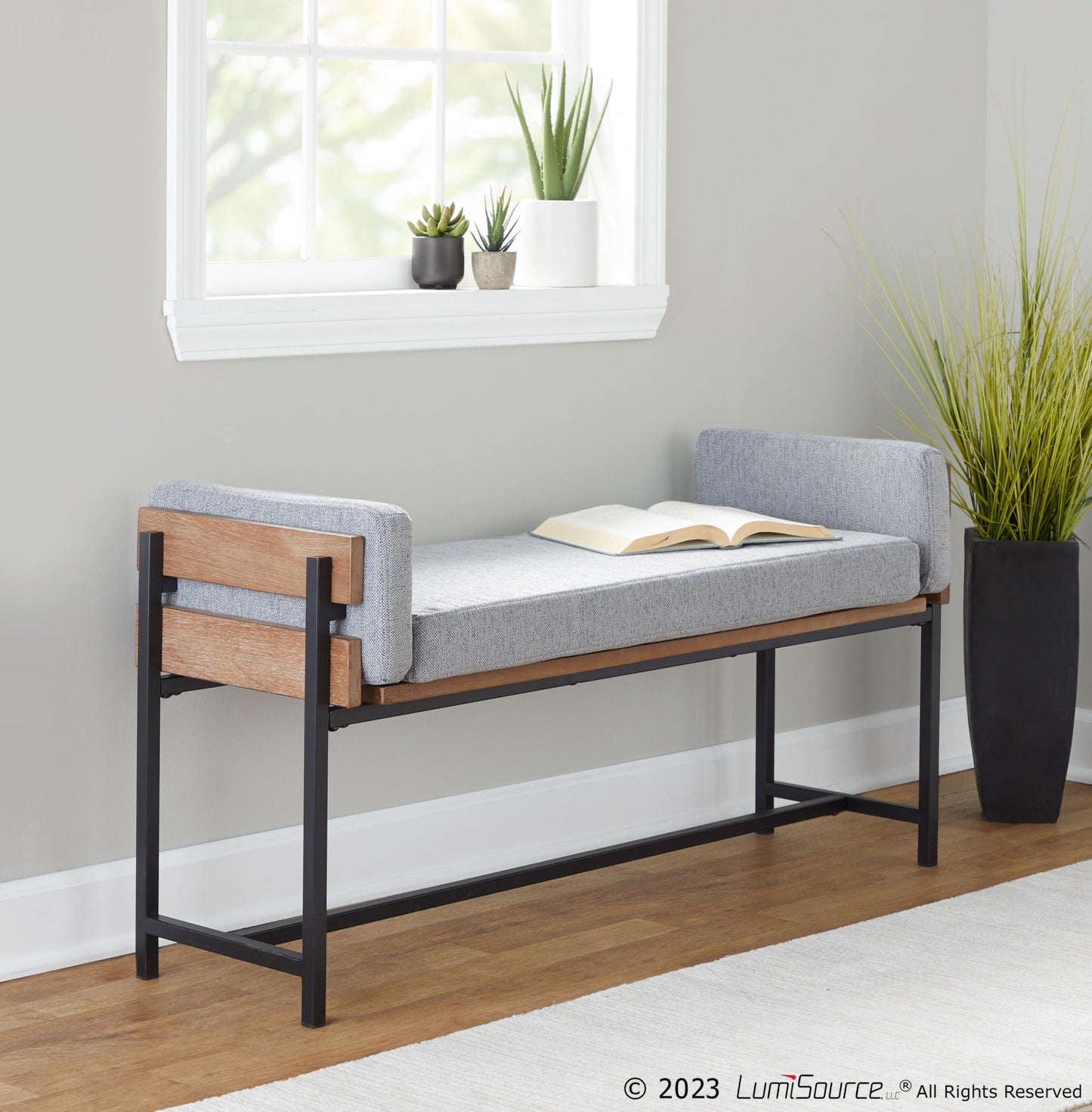 Kari Bench By LumiSource - BC18-KARI2 BKBNCR1 | Benches | Modishstore - 10