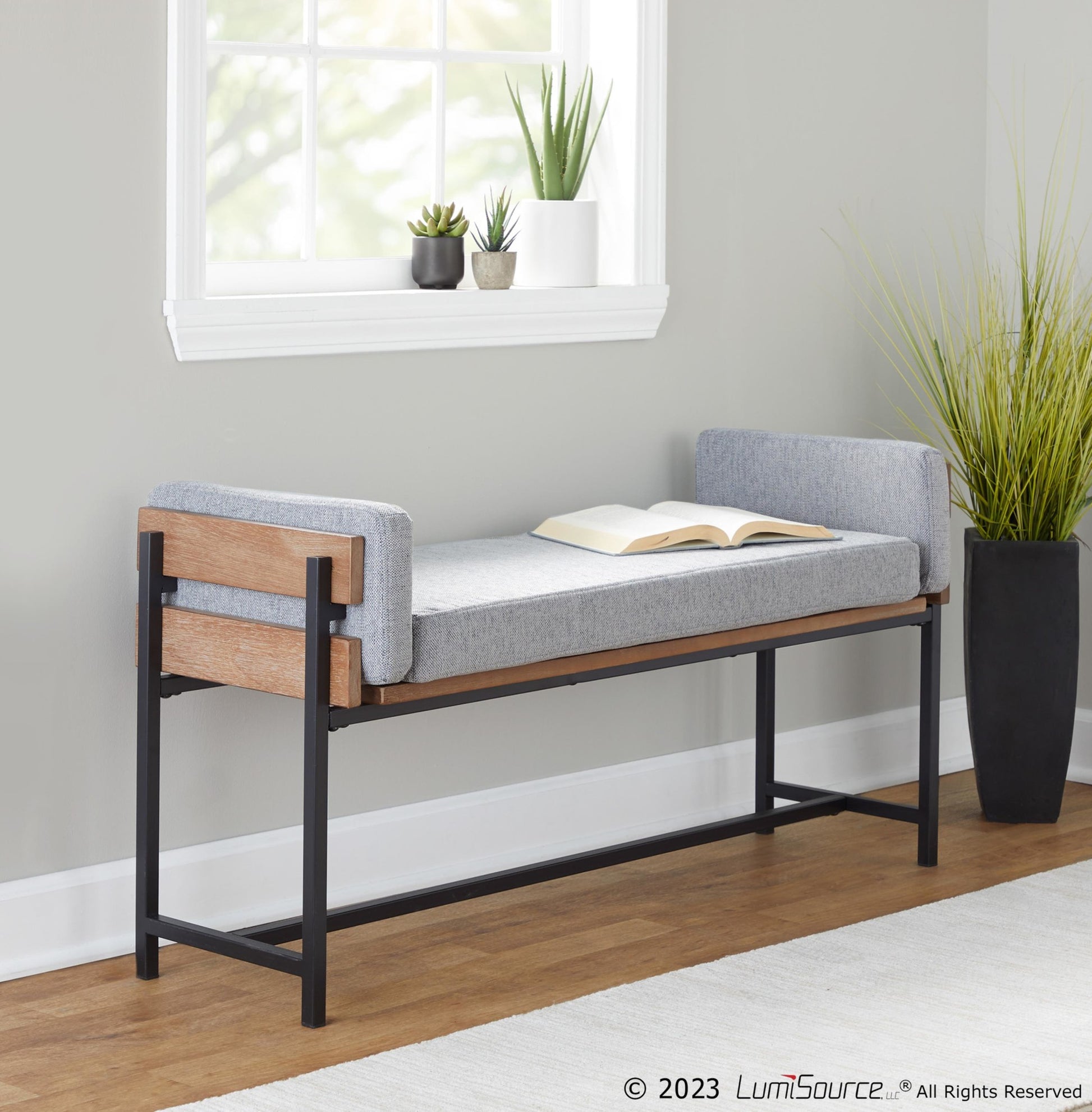 Kari Bench By LumiSource - BC18-KARI2 BKBNCR1 | Benches | Modishstore - 10