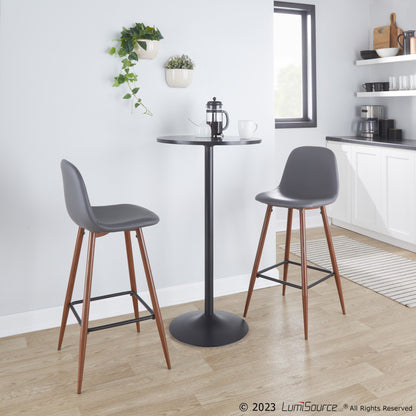 Pebble 30" Fixed-Height Barstool - Set of 2 By LumiSource - B30-PEBPU-X1 BKGY2 | Bar Stools | Modishstore - 17