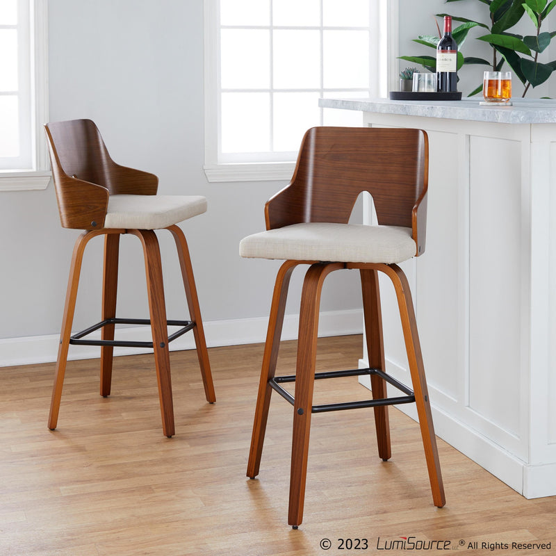 Ariana 30" Fixed-Height Barstool - Set of 2 By LumiSource - B30-ARIA-GRTZX2 WLWLBG2 | Bar Stools | Modishstore