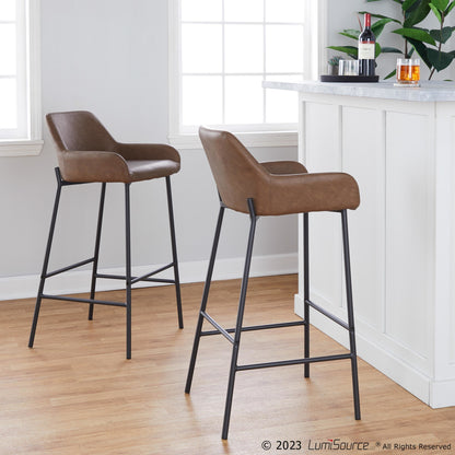 Daniella 30" Fixed-Height Barstool - Set of 2 By LumiSource - B30-DNLAPU2 AUE2 | Bar Stools | Modishstore - 8