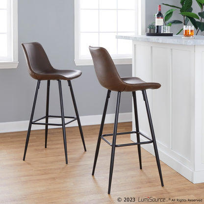 Durango 30" Fixed-Height Barstool - Set of 2 By LumiSource - B30-DRNGPU-MARGX2 BKCG2 | Bar Stools | Modishstore - 9