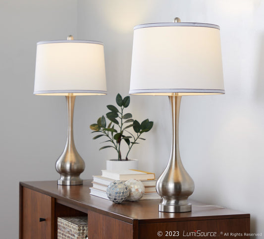 Cairo 28.75" Metal Table Lamp - Set of 2 By LumiSource - GTS29-CAIRO BNIW2 | Table Lamps | Modishstore