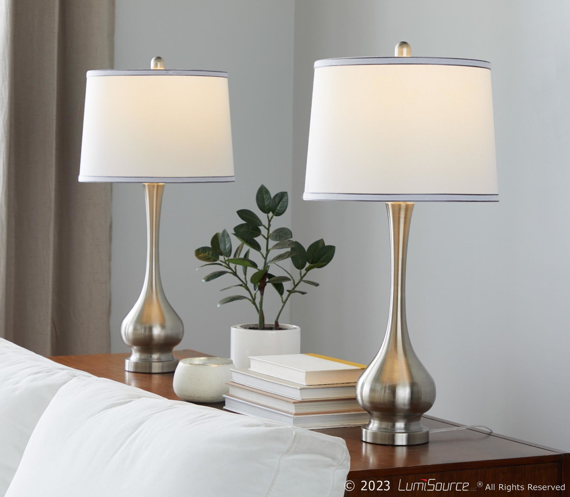 Cairo 28.75" Metal Table Lamp - Set of 2 By LumiSource - GTS29-CAIRO BNIW2 | Table Lamps | Modishstore - 2