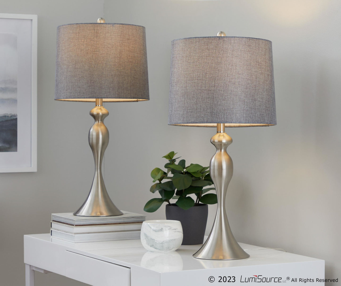 Ashland 27" Metal Table Lamp - Set of 2 By LumiSource - GTS27-ASHLND BNIGY2 | Table Lamps | Modishstore