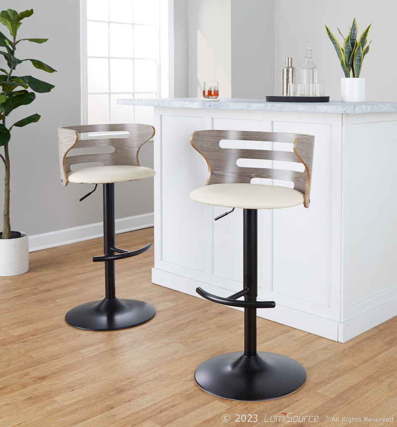 Cosi Adjustable Barstool - Set of 2 By LumiSource - BS-COSIPU-RT2 BKLGYBK2 | Bar Stools | Modishstore - 7