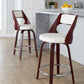 Pino 24" Fixed-Height Barstool - Set of 2 By LumiSource - B24-PINOPU-GRTZR2 CHCHW2 | Bar Stools | Modishstore