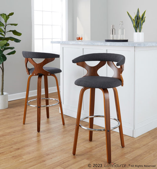 Gardenia 30" Fixed-Height Barstool - Set of 2 By LumiSource - B30-GARDFB-GRTZR2 WLWLCHAR2 | Bar Stools | Modishstore