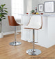 Gianna Adjustable Barstool - Set of 2 By LumiSource - BS-GNNPU-RT2 CHRWLBK2 | Bar Stools | Modishstore - 41