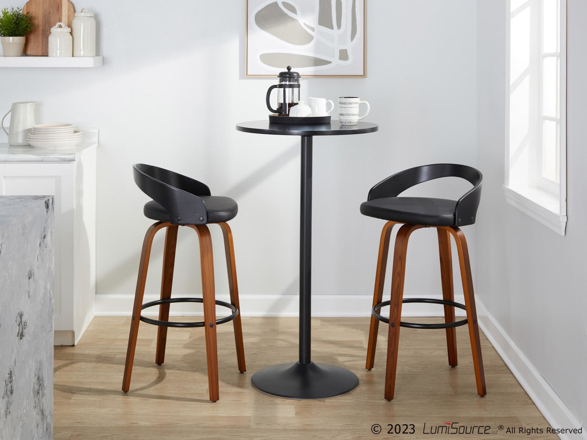 Grotto 30" Fixed-Height Barstool - Set of 2 By LumiSource - B30-GROTTOPU-GRTZR2 NANABN2 | Bar Stools | Modishstore - 42