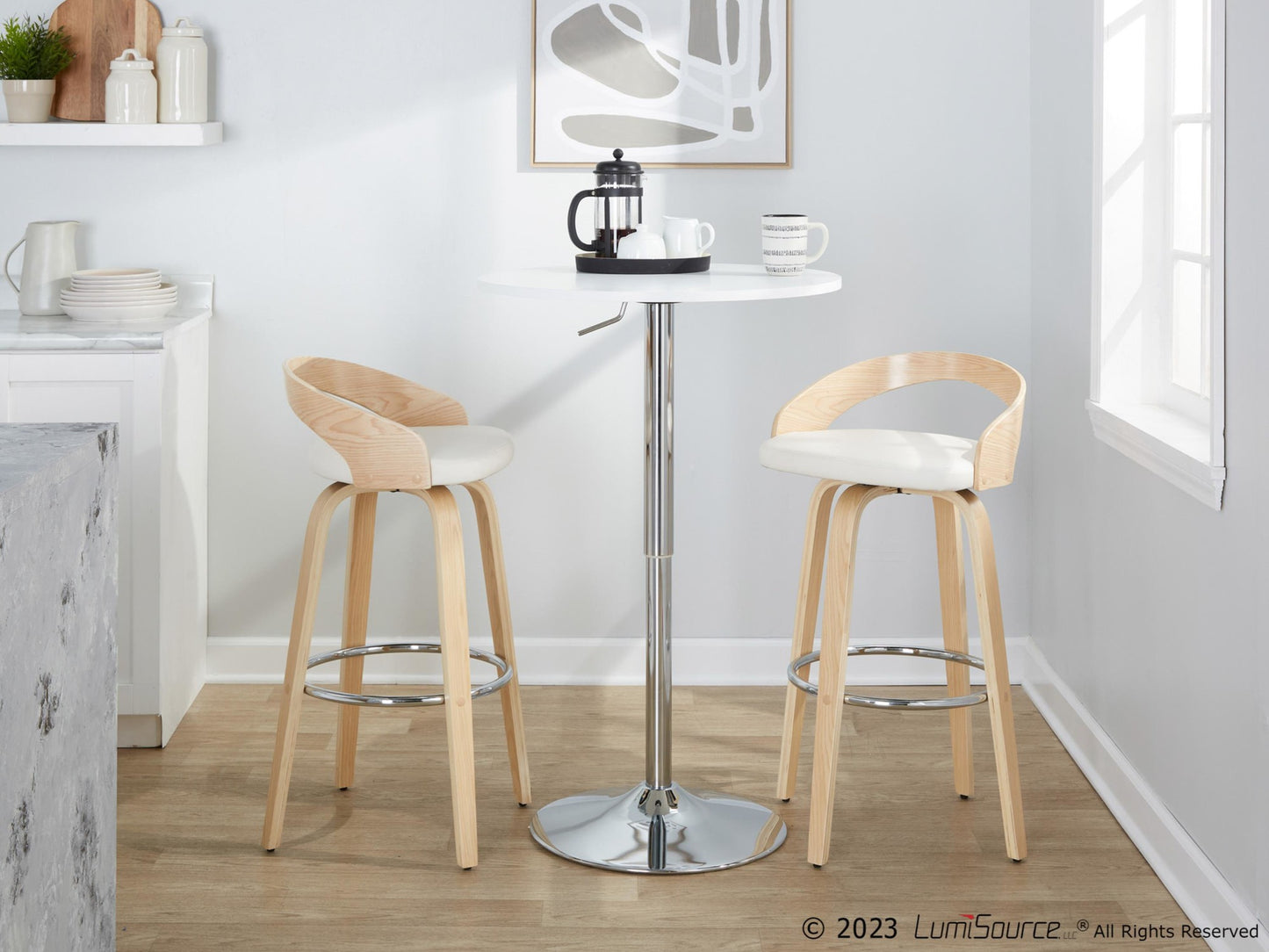 Grotto 30" Fixed-Height Barstool - Set of 2 By LumiSource - B30-GROTTOPU-GRTZR2 NANABN2 | Bar Stools | Modishstore - 23