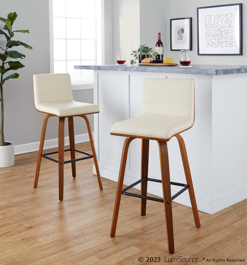 Vasari 30" Fixed-Height Barstool - Set of 2 By LumiSource - B30-VSRPU-GRTZX2 WLWLBK2 | Bar Stools | Modishstore - 11