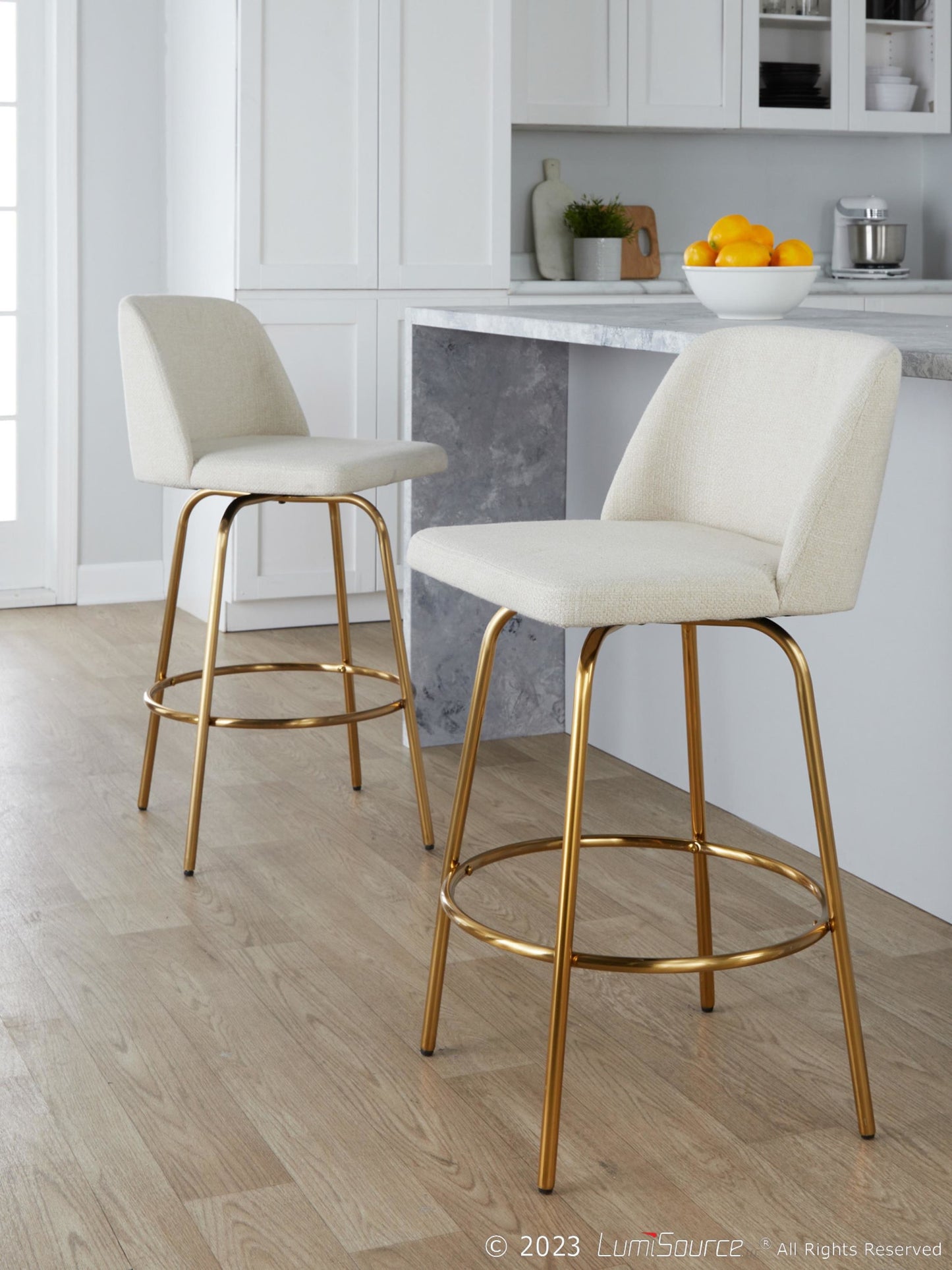 Toriano 26" Fixed-Height Counter Stool - Set of 2 By LumiSource - B26-TRNOFB-CLARZG2 AUBU2 | Counter Stools | Modishstore - 28