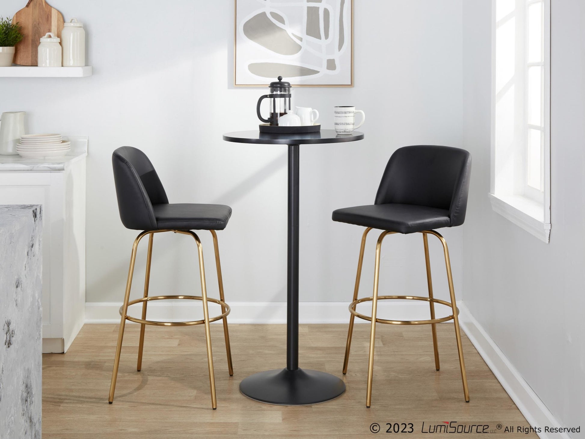 Toriano 30" Fixed-Height Barstool - Set of 2 By LumiSource - B30-TRNOFB-CLARZG2 AUBU2 | Bar Stools | Modishstore - 33