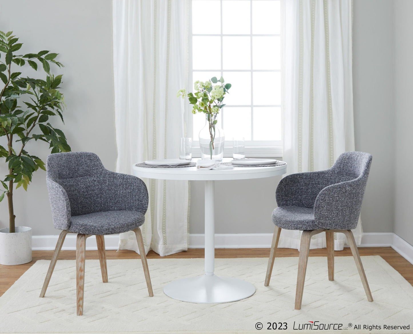 Boyne Chair - Set of 2 By LumiSource - CH-BOYNEFB-HLBW2 WWCR2 | Dining Chairs | Modishstore - 9