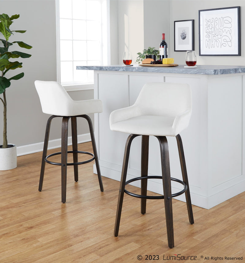 Daniella 30" Fixed-Height Barstool - Set of 2 By LumiSource - B30-DNLAV-GRTZQ2 BNBK2 | Bar Stools | Modishstore - 11