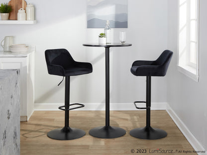 Daniella Adjustable Barstool - Set of 2 By LumiSource - BS-DNLAV-RR2 BKBK2 | Bar Stools | Modishstore