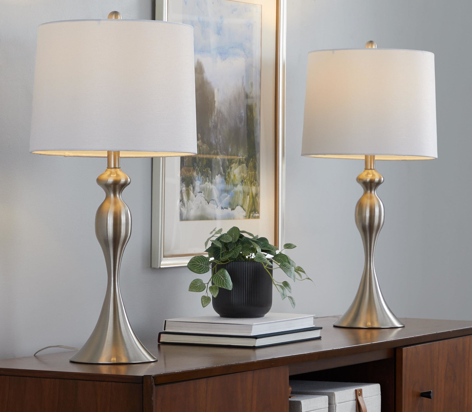 Ashland 27" Metal Table Lamp - Set of 2 By LumiSource - GTS27-ASHLND BNIGY2 | Table Lamps | Modishstore - 24