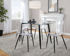 Clara Dining Set - 5 Piece By LumiSource - DS5-CLRABKCL+4CLRABKCL