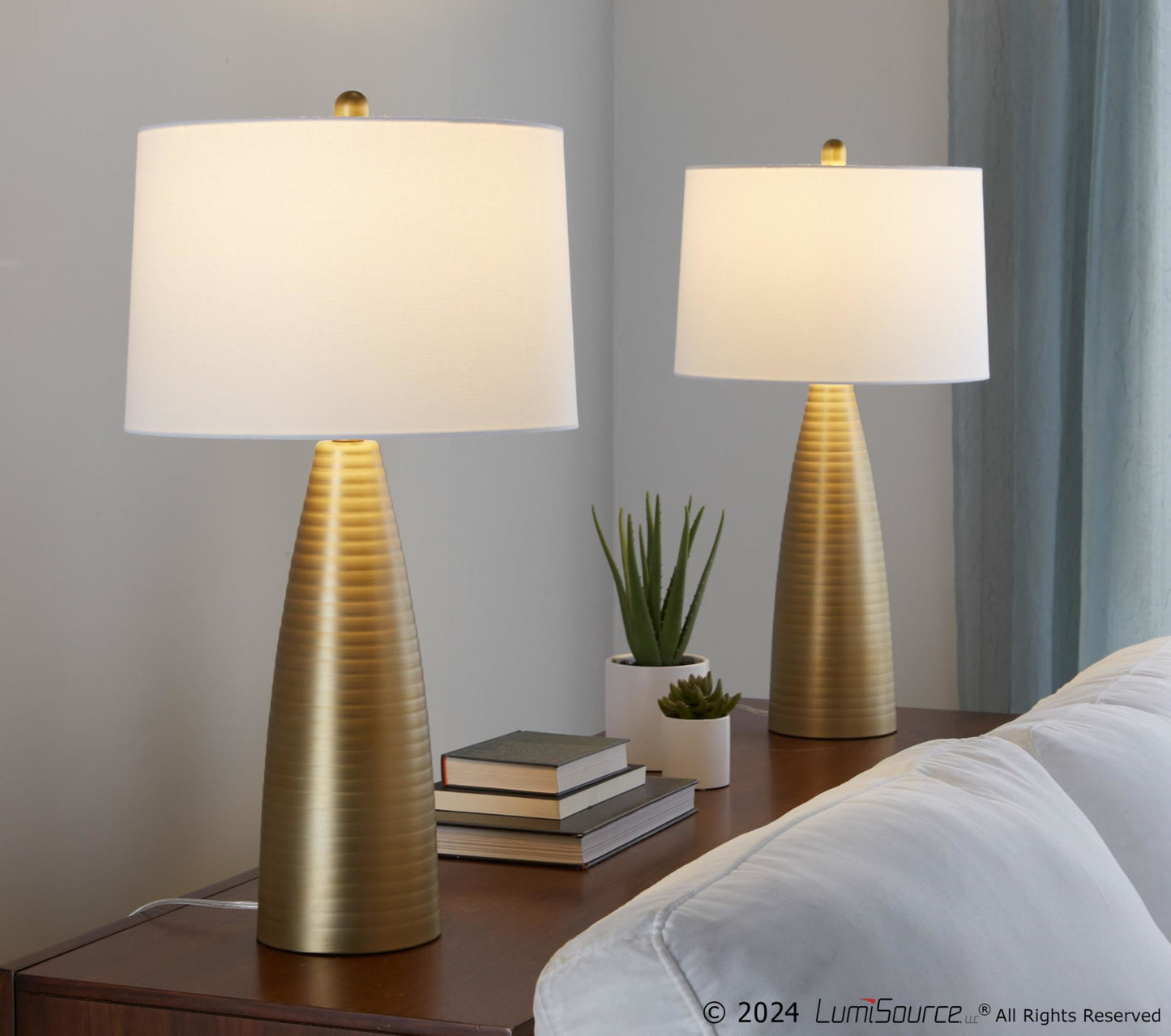 Maya 27" Metal Table Lamp - Set of 2 By LumiSource - GTS28-MAYA AUW2 | Table Lamps | Modishstore - 2