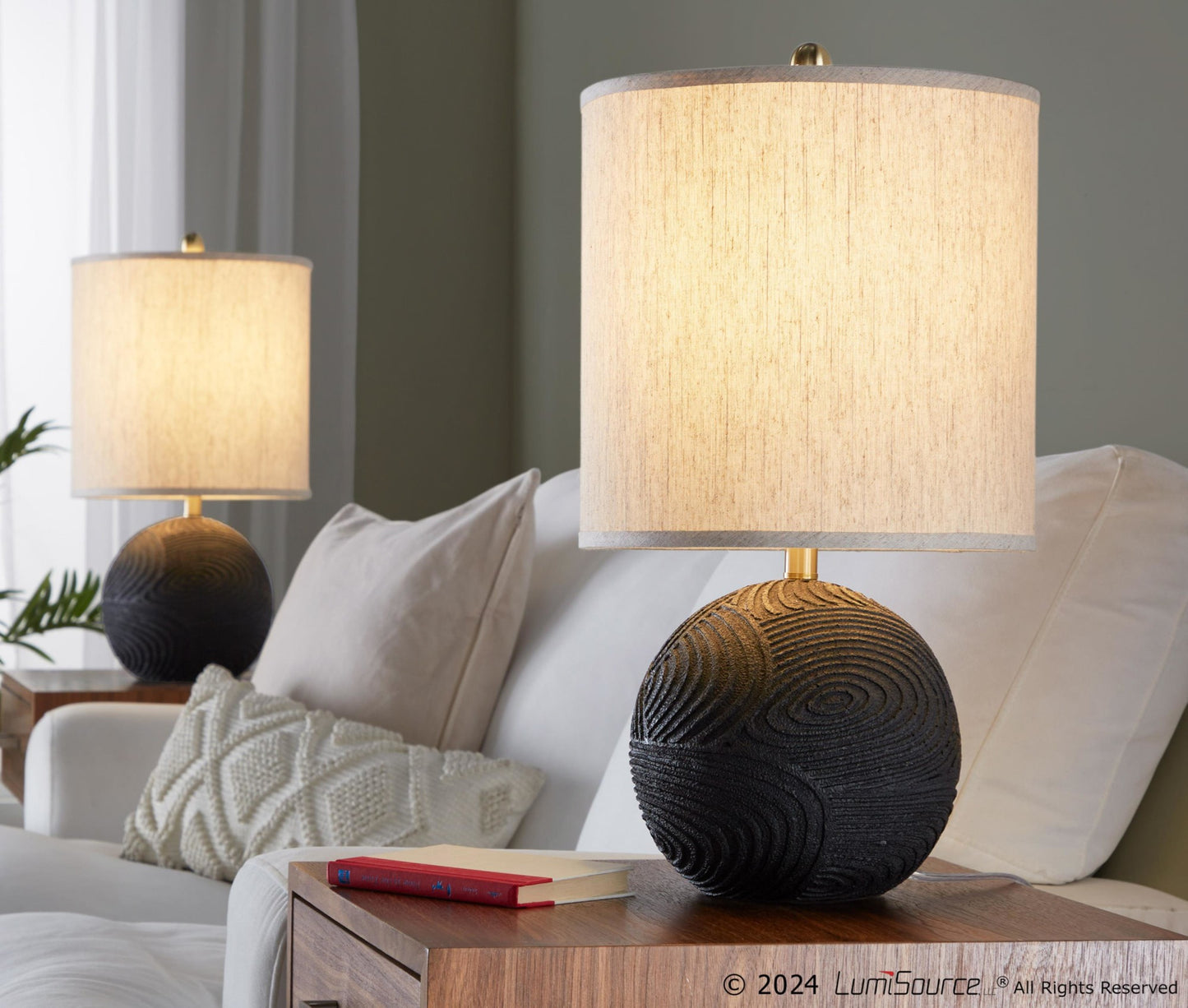 Kona 23" Polyresin Table Lamp - Set of 2 By LumiSource - GPT22-KONA BKNA2 | Table Lamps | Modishstore - 2