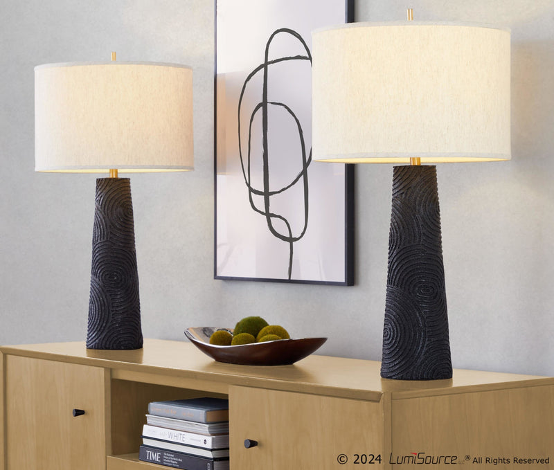 Kona 31" Polyresin Table Lamp - Set of 2 By LumiSource - GPT31-KONA BKNA2 | Table Lamps | Modishstore