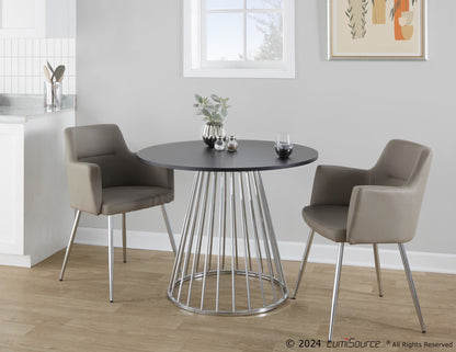 Canary Cosmo Dining Table By LumiSource - DT-CNRY-CNRYCSMO2 SVBK | Dining Tables | Modishstore