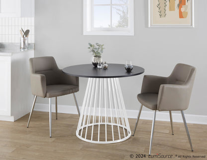 Canary Cosmo Dining Table By LumiSource - DT-CNRY-CNRYCSMO2 WBK | Dining Tables | Modishstore