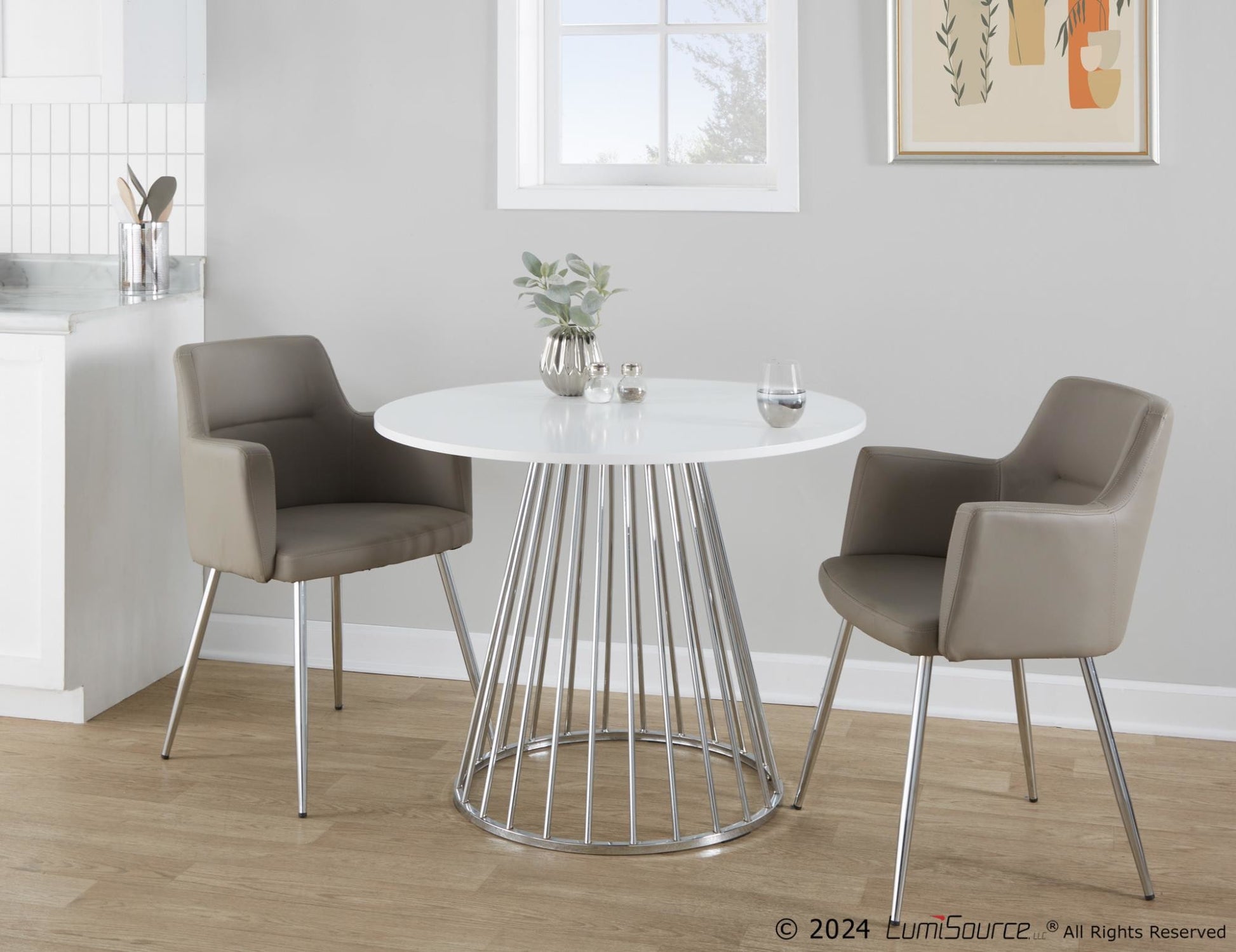 Canary Cosmo Dining Table By LumiSource - DT-CNRY-CNRYCSMO2 SVBK | Dining Tables | Modishstore - 6